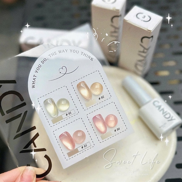 SET MẮT MÈO LỤA VÀNG CANDY 4M