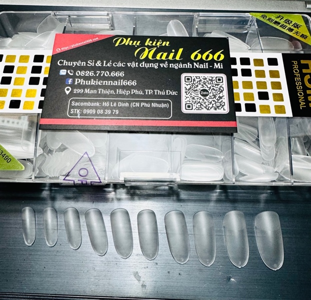MÓNG ÚP TAY hsm HẠT GẠO OVAL (Vt)